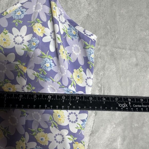 VTG Y2K Babydoll Dress Size 7 90s Pastel Floral Fairy Grunge Twee Mini Clueless - Picture 10 of 15